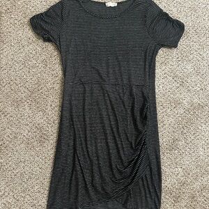 Altar’d State Striped Black and Gray Women's Dress
